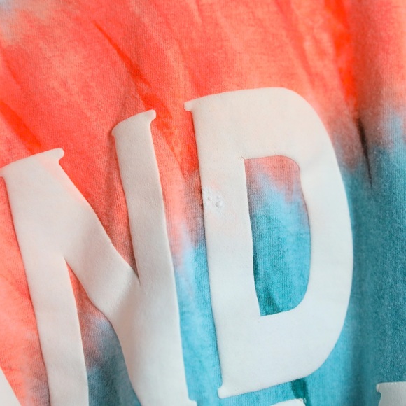 Grand Bend Canada tie-dye pullover Exist mens sweatshirt top orange blue pattern - Picture 11 of 11